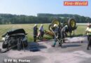Oö: Pkw krachte gegen Traktor – Traktor überschlug sich!