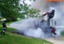 Oö: Brand eines Anhängers in Laakirchen