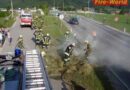 Oö: Heuballenbrand auf der Ortsausfahrt Scharnstein