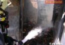 Oö: Brand eines Geräteschuppens in Traun