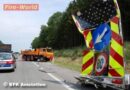 Nö:  LKW rast in Baufahrzeug  auf der A1
