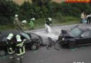 Nö: Dreier-Pkw-Kollision auf der B 9 bei Berg