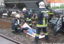 Oö: Gefahrgut-Einsatzübung am Bahnhof in Schwanenstadt