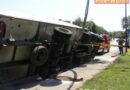 Oö: Lkw-Bergung nach Verkehrsunfall in Fraham