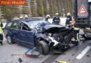 Nö: Pkw in Gloggnitz gegen mit Pferde beladenen Lkw geprallt