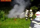 Oö: Pkw Brand auf der Lindacher Bundesstraße
