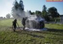 Oö: Brand einer Heuballenpressanlage in Obernberg