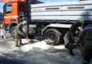 Oö: Hydraulikleitung platzte bei LKW Kran-Ohlsdorf