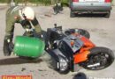 Oö: Motorradunfall und Öleinsatz auf der B 129 in Alkoven
