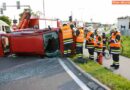 Oö: Motorrad und zwei Pkws zusammengestoßen