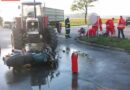 Nö: Motorradfahrer in Flammen aufgegangen