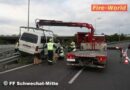 Nö: Bergung eines Kleinbusses auf der S1