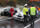 Oö: 7 Pkw bei Schneematsch auf der A8 zusammengestossen