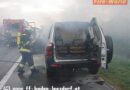 Nö: Pkw-Brand auf der Südautobahn bei Baden-Leesdorf
