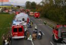 Oö: Einsatzübung-Busunglück auf der Florianer Umfahrungsstraße