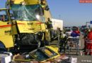 Oö: Lkw-Unfall auf der Westautobahn bei Asten -> Brummi-Fahrer eingeklemmt