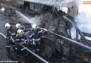 Stmk: Abschnittsalarm bei Großfeuer an Gehöft in Rohrmoos
