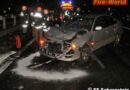 Oö: Verkehrsunfall auf der A8 – Vorbeifahrende Feuerwehr half