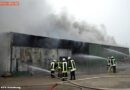 Deutschland: Brennende Reifen und Düngemittel in Maschinenhalle