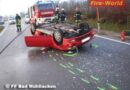Oö: Verkehrsunfall mit 3 Pkw in Bad Mühllacken – Cabrio landete am Dach