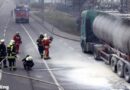 Nö: Gefahrguttransporterbrand -> Feuer mit 9 Feuerlöschern in Schach gehalten