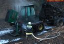 Nö: Vollbrand eines Harvesters in Pernitz