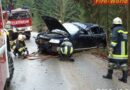 Oö: Jeep in Waldstück bei Bad Zell in abschüssigen Wald geschleudert