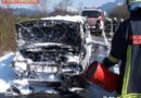 Tirol: Brennender Minivan auf der A12 bei Kufstein
