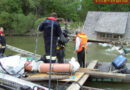 Nö: Bergungsarbeiten an der Schiffsmühle in Orth/Donau