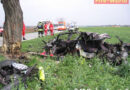 Nö: Pkw prallt gegen Baum -> Fahrzeug in der Mitte zerrissen