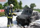 Nö: Zwei verletzte Personen nach Unfall mit Brand in Laxenburg