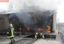 Tirol: Feuerwehr Schwaz hilft bei Großbrand in Jenbach (Achenseebahn)
