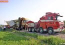 Nö: Kranfahrzeug der FF Tulln auf der A22 im Einsatz