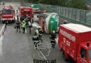 Stmk: Tankwagen umgekippt: Heizöl ausgeflossen