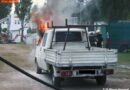 Nö: Brand eines Kleintransporters auf einer Baustelle