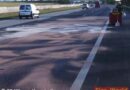 Nö: Öleinsatz für die FF Wiener Neustadt -> Aufgeschlitzter Tank bei Lkw auf A2