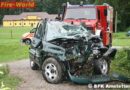 Nö: Bei Hollenstein mit Pkw gegen Baum geprallt und eingeklemmt