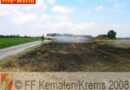 Oö: Brand eines Feldes in Gerersdorf