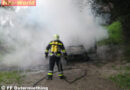 Oö: Pkw-Vollbrand in Ostermiething