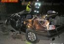 Stmk: Lenker kollidiert mit Bildstock und Straßenlaterne -> eingeklemmt