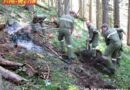 Oö: Brand eines Baumes in 1300m Seehöhe