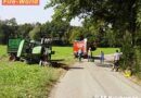 OÖ: Traktorgespann nach Kollision umgestürzt