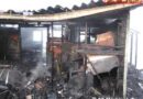Bgld: Seehütte in Mörbisch in Vollbrand