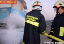 Oö: Großübung in Lkw-Werkstatt in Holzhausen