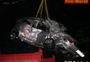 Oö: Unfall-Personenrettung aus seitlich liegendem Auto in Haslach/Mühl