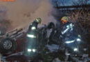 Stmk: Fahrzeug nach Überschlag bei Judenburg in Vollbrand