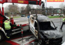 Nö: Fahrzeugbrand nach Verkehrsunfall in Schwechat