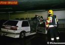 Oö: Pkw im Parkhaus in Brand geraten