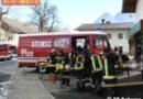 T: Dachstuhl eines Gasthauses in Vollbrand