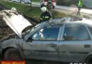 Oö: Von Fahrbahn abgekommen und am Dach gelandet (Wallern)